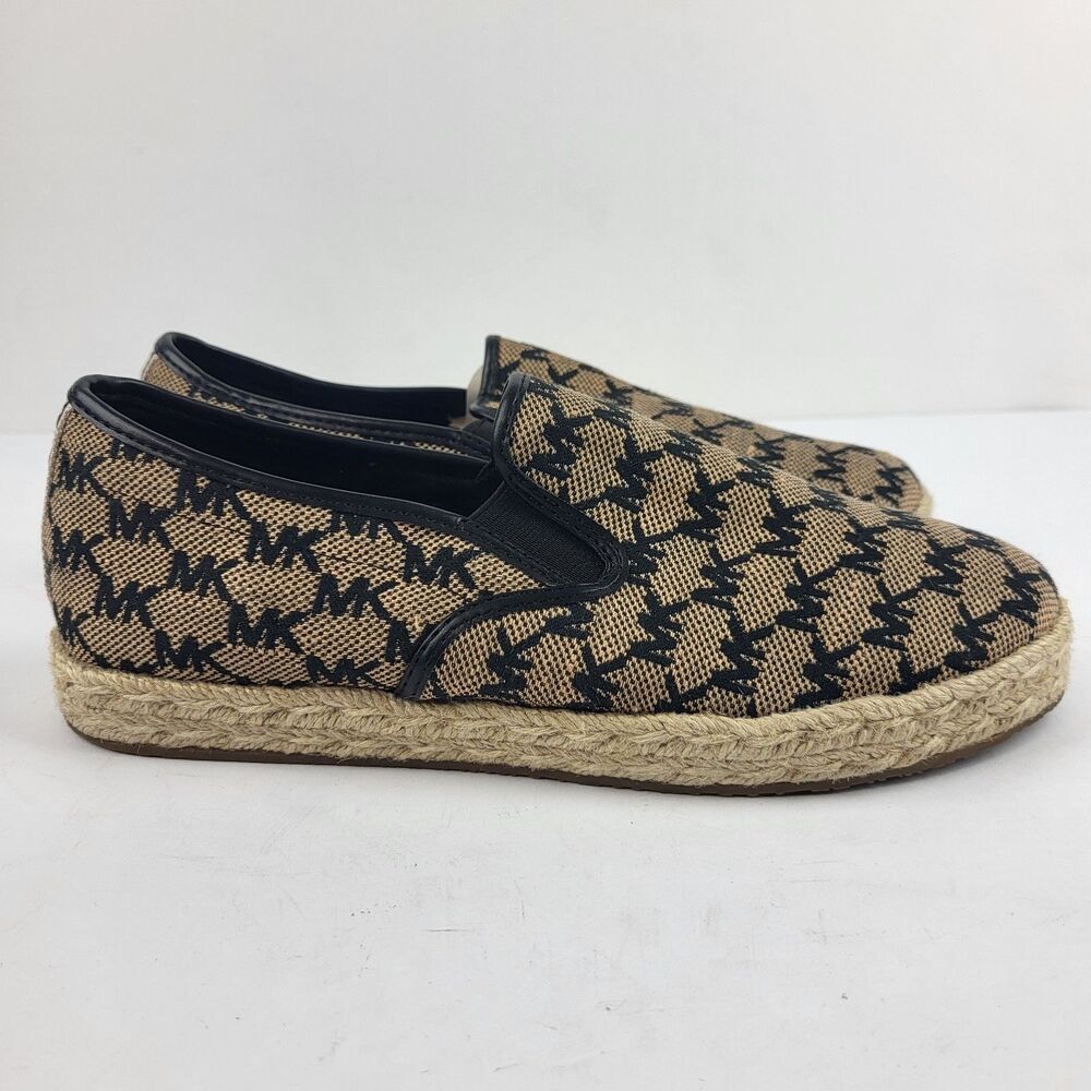 MICHAEL KORS Lenny Logo Jacquard Slip-On Espadrille Size 7M - Picture 4 of 10